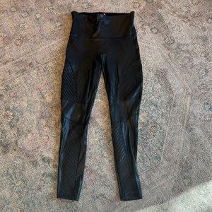 SPANX faux leather MOTO legging LARGE